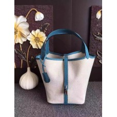 Hermes Picotin Lock Lona Azul