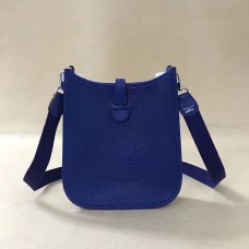 Hermes Mini Evelyne TPM Bolsa Azul Eléctrico