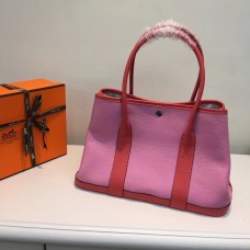Hermes Garden Party 36cm bolso de cuero rosa sandía rojo