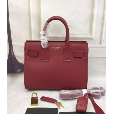 Saint Laurent Sac De Jour Bolso pequeño Vino 22cm