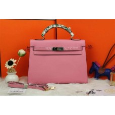 Hermes Kelly 32cm Epsom bolso de cuero rosa