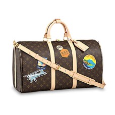 Louis Vuitton Keepall Bandouliere 45 P00153 Bolso My World Tour de lona con monograma