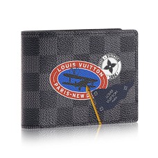 Louis Vuitton Monedero Múltiple N64439 Adhesivos Damier Grafito