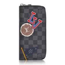 Louis Vuitton Zippy Wallet Vertical N64443 Pegatinas de grafito Damier