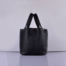 Hermes Piel De Becerro 8616 Bolso Negro
