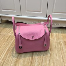 Hermes Lindy 30cm Bolso Rosa Plata