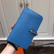 Hermes Dogon Monedero Togo Cuero H001 Azul