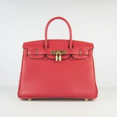 Hermes Birkin 30cm Togo cuero Bolsos oro rojo