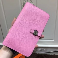 Hermes Dogon Monedero Togo Cuero H001 Rosa