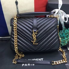 YSL Top Handle Bandolera 24cm Negro Oro