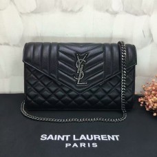 YSL Bolso bandolera con cadena 22.5cm negro