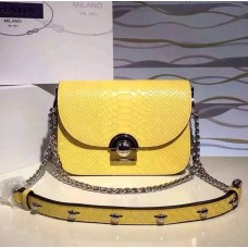 Bolso Prada Arcade Piel De Serpiente Amarillo