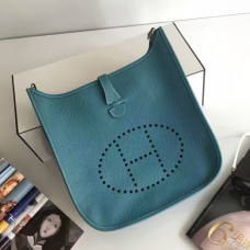 Hermes Evelyne III Togo cuero bandolera azul