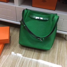 Hermes So Kelly 28cm Togo Leather Shoulder Bag Verde Plata