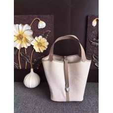 Hermes Picotin Lock Lona Gris