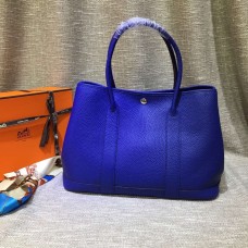 Hermes Garden Party Bolso Grande 36cm Azul Eléctrico