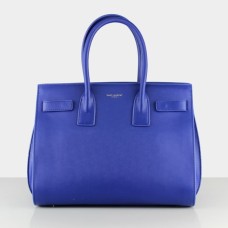YSL Blue Downtown Tote Bolsos de cuero de vaca 2035