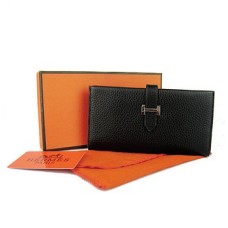 Cartera Hermes de piel de becerro H005 negro