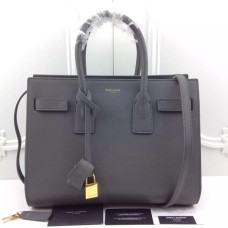 YSL Grey Downtown Tote Bolsos de cuero de vaca