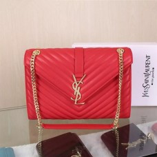 YSL Saint Laurent Classic Large Monogram Bag Rojo 31cm