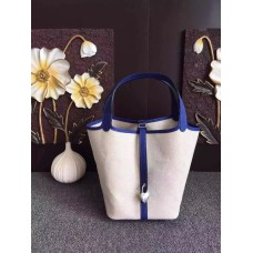 Hermes Picotin Lock Lienzo Azul Eléctrico