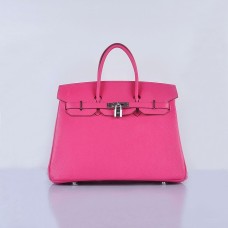 Hermes Birkin 35cm Togo bolsos de cuero Rose Silver