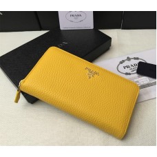 Cartera con cremallera Prada 1M0506 Amarillo