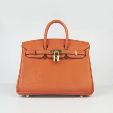 Hermes Birkin 25cm Bolso 6068 naranja dorado