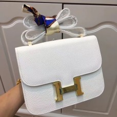 Bolso Hermes Constance 23cm Epsom Cuero Oro Blanco