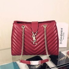 Bolso Shopping YSL Saint Laurent Monogram Burdeos