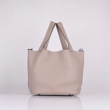 Hermes Piel De Becerro 8616 Bolso Gris