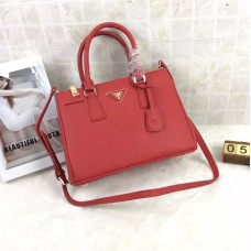 Bolso Prada Galleria 1801 Cuero Saffiano 30cm Rojo