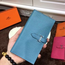Hermes Bearn Monedero Togo Cuero H005 Azul