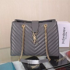 YSL Saint Laurent Monogram Shopping Bag Gris