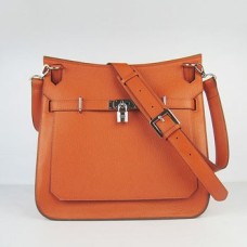 Hermes Jypsiere 28cm Bandolera Naranja Plata