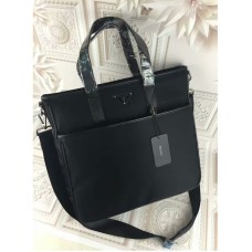 Prada Hombre Bolso tote de lona 1032 Negro