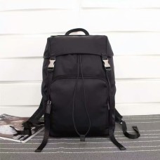 Prada Mochila De Lona VZ135 Negro