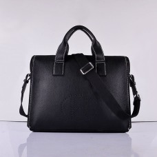 Hermes Calf Leather 8078 Bolso Negro Plata