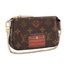 Louis Vuitton M60417 Mini Pochette Accesorios Trunks & Lock Monogram Canvas