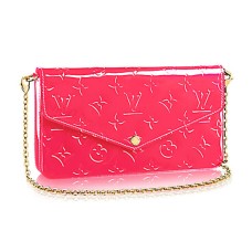 Louis Vuitton M61787 Pochette Felicie Cartera con cadena Monogram Vernis