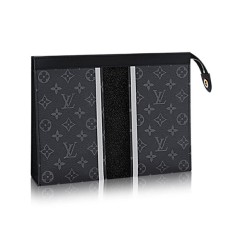 Louis Vuitton M64440 Pochette Voyage MM Monogram Eclipse Lona