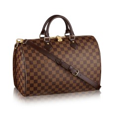 Louis Vuitton N41366 Speedy Bandouliere 35 Bolso de mano Damier Ebene Lona