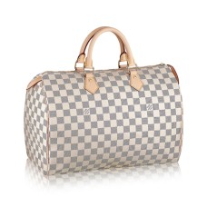Louis Vuitton N41369 Speedy 35 Bolso de mano Damier Azur Lona