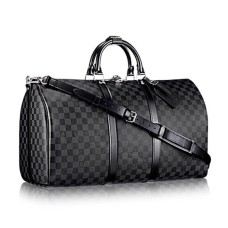 Louis Vuitton N41413 Keepall Bandouliere 55 Bolsa de lona Damier Graphite Canvas