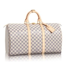 Louis Vuitton N41430 Keepall 50 Bolsa de lona Damier Azur Lona