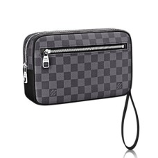Louis Vuitton N41664 Kasai Clutch Lona Damier Grafito
