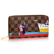 Louis Vuitton N41665 Cartera Zippy Lona Damier Ebene