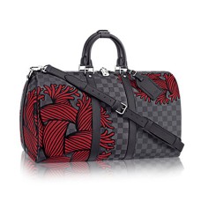 Louis Vuitton N41701 Keepall Bandouliere 45 Bolsa de lona Damier Graphite Canvas
