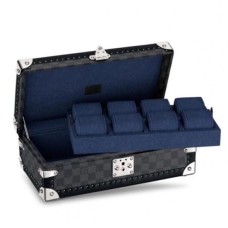 Louis Vuitton N48226 Caja para 8 relojes Equipaje rígido Lona Damier Grafito