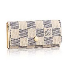 Louis Vuitton N60020 4 Llavero Damier Azur Lona